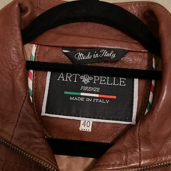 Vera Pelle Brown Italian Leather Jacket - Picture 7 of 13